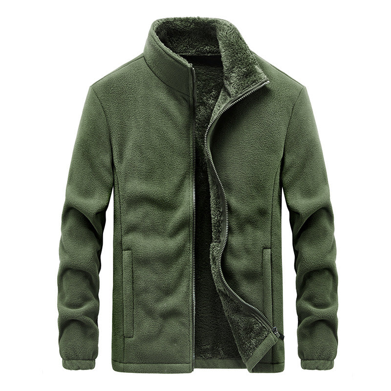 Thick Polar Fleece Sweatshirt Jacket for Men