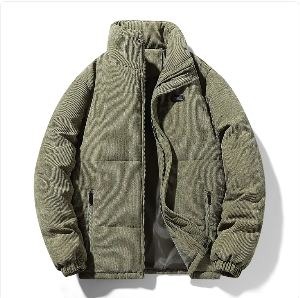 Corduroy Fleece-Lined Warm Jacket