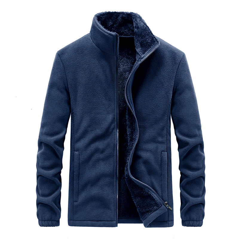 Thick Polar Fleece Sweatshirt Jacket for Men