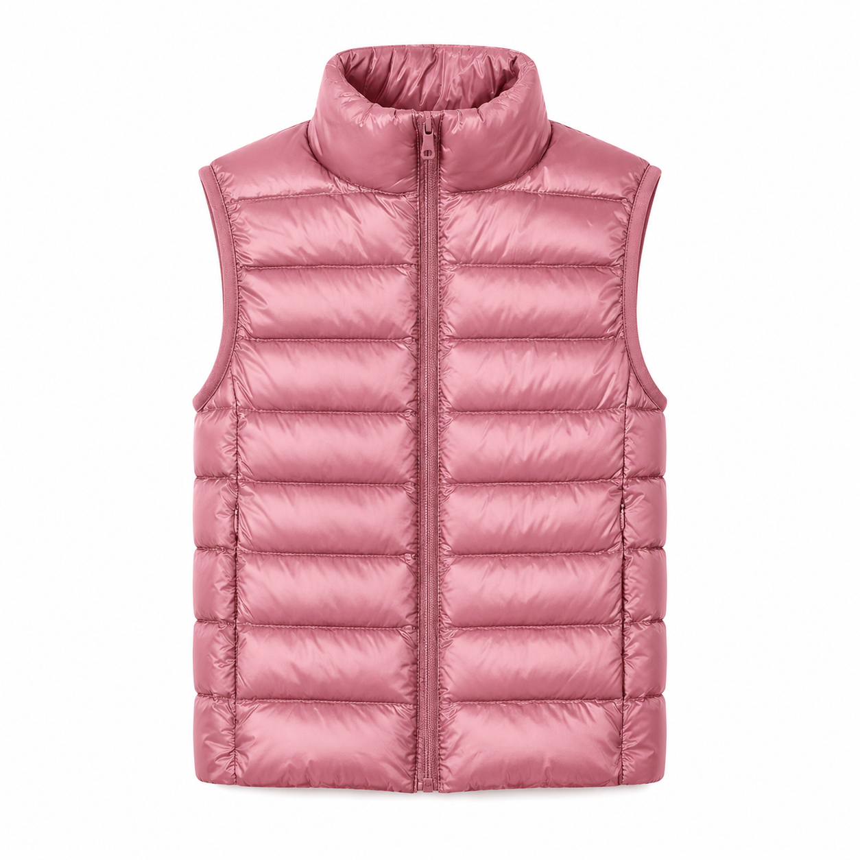 Women's Lightweight Stand Collar Slim Down Vest Jacket