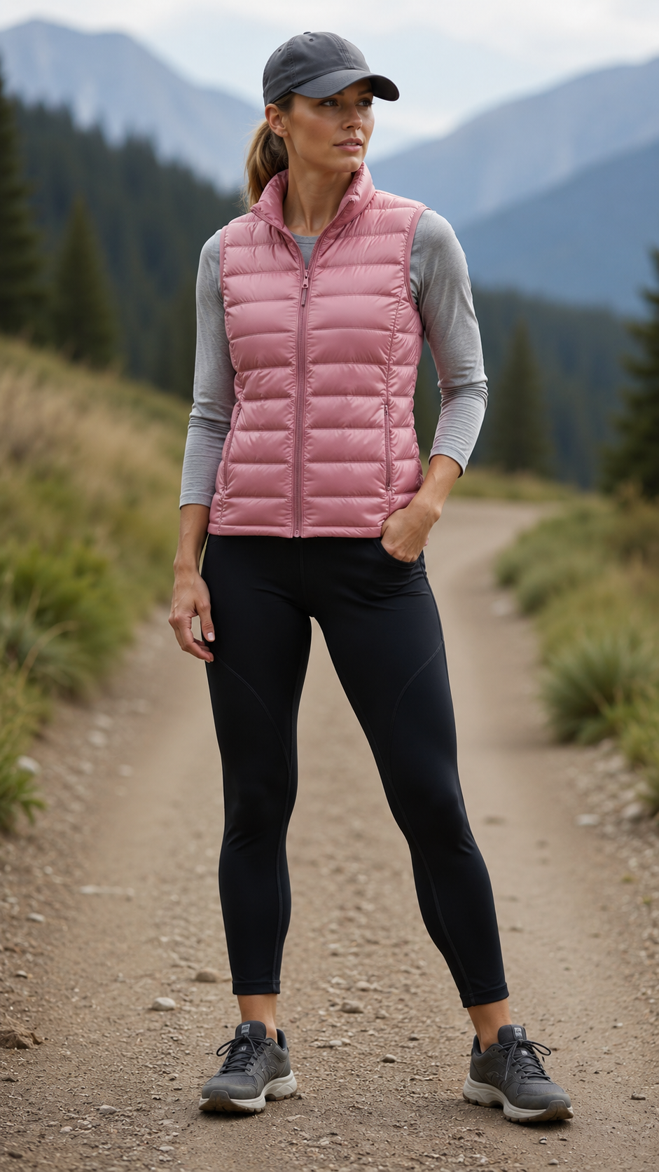 Women's Lightweight Stand Collar Slim Down Vest Jacket