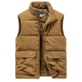 Corduroy Vest with Pockets and Thick Lining