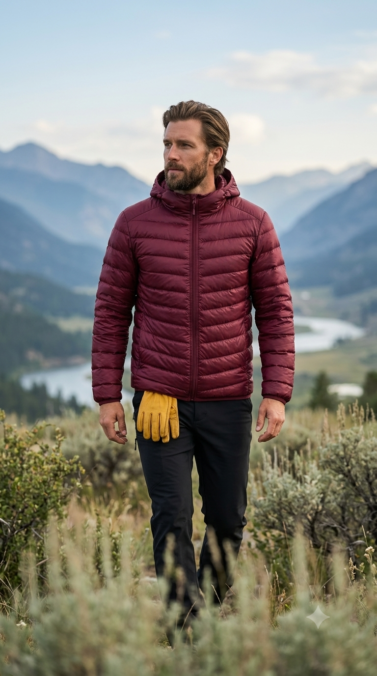 Lightweight Hooded Down Jacket
