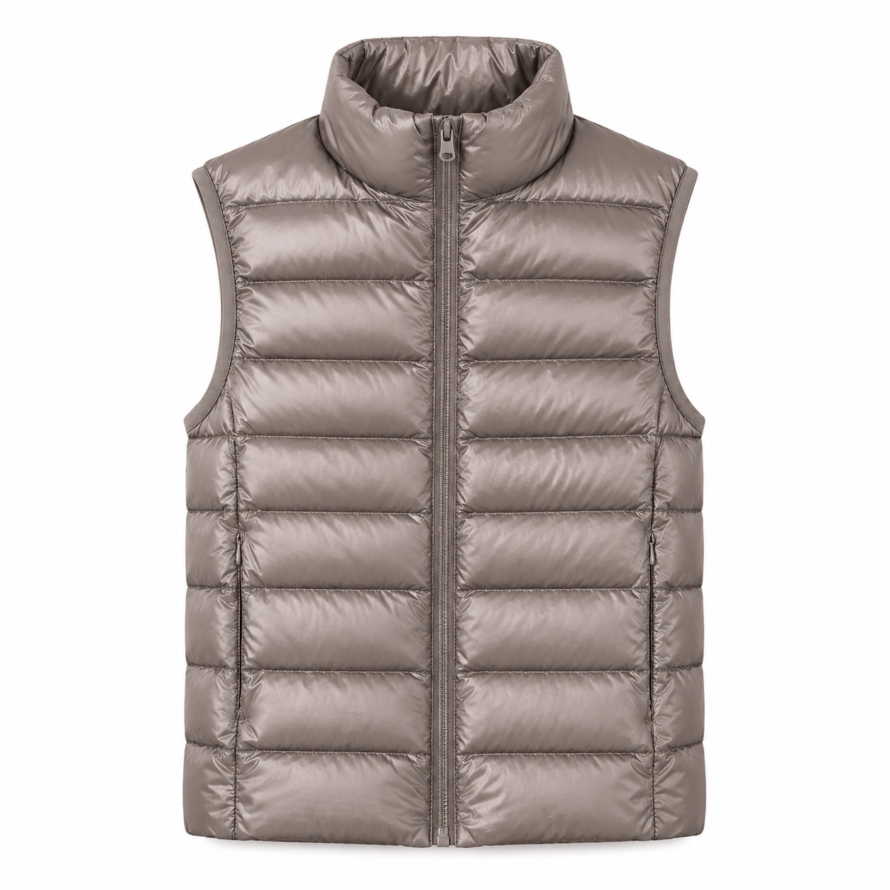 Women's Lightweight Stand Collar Slim Down Vest Jacket