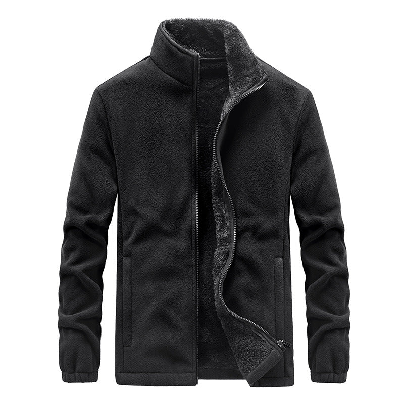 Thick Polar Fleece Sweatshirt Jacket for Men