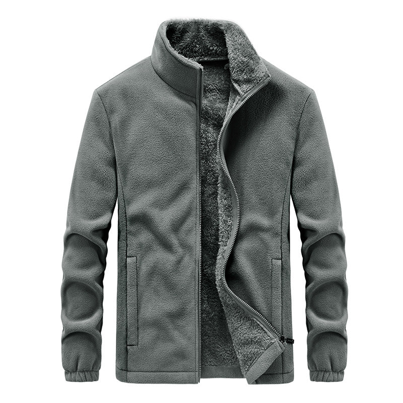 Thick Polar Fleece Sweatshirt Jacket for Men