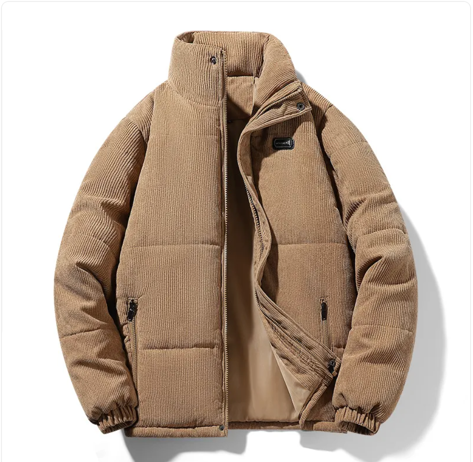 Corduroy Fleece-Lined Warm Jacket