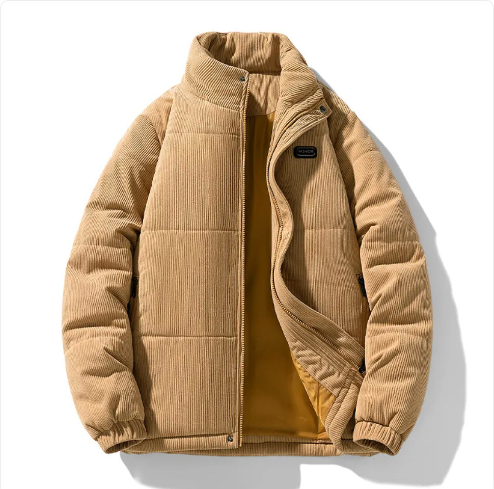 Corduroy Fleece-Lined Warm Jacket