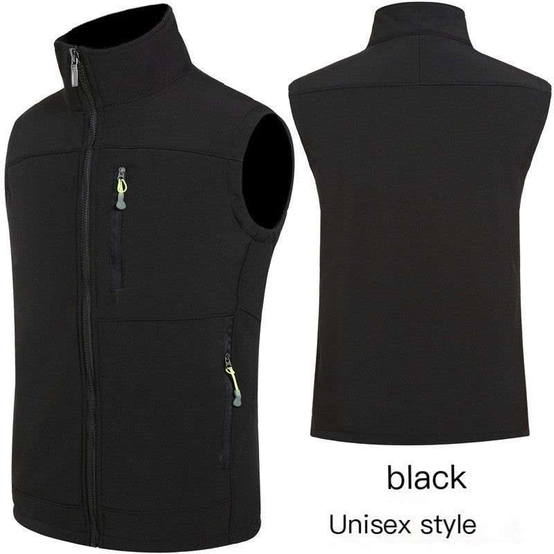 Thick Fleece Softshell Vest for Volunteer Activities