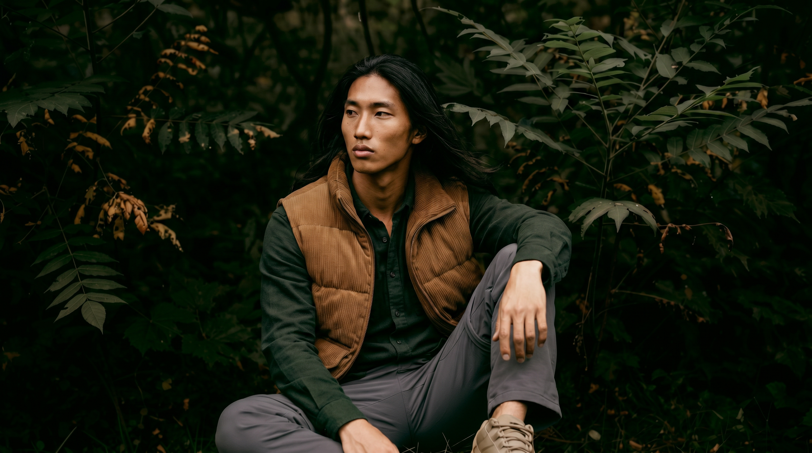 Corduroy Vest with Pockets and Thick Lining